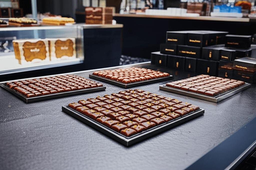 Generate a high-quality, relevant image prompt for an article about: Does Dubai Chocolate Have Pista