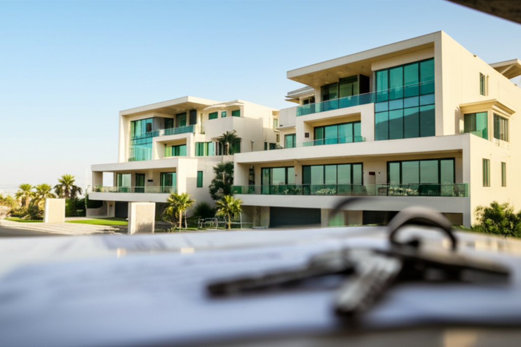 Generate a high-quality, relevant image prompt for an article about: Does Trump Own Property in Duba