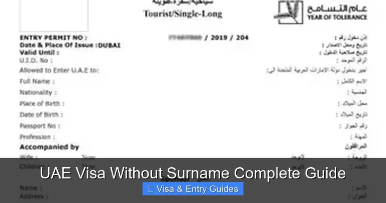 UAE Visa Without Surname Complete Guide