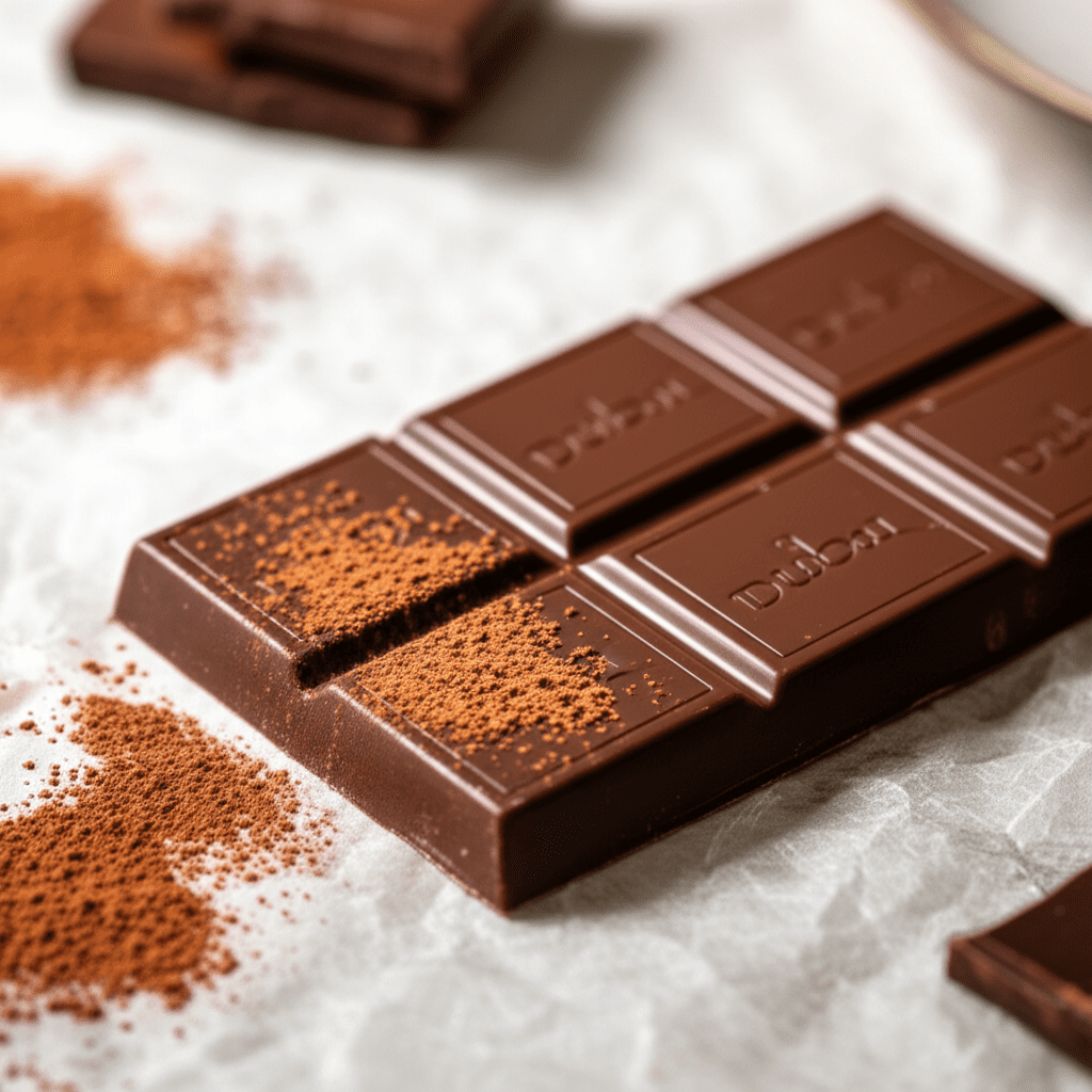 Generate a high-quality, relevant image prompt for an article about: Where Can I Find The Dubai Choc