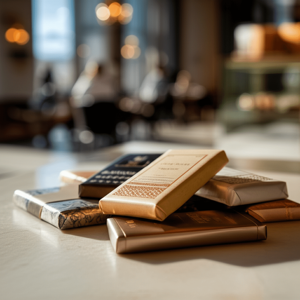 Generate a high-quality, relevant image prompt for an article about: Why Are Dubai Chocolate Bars So