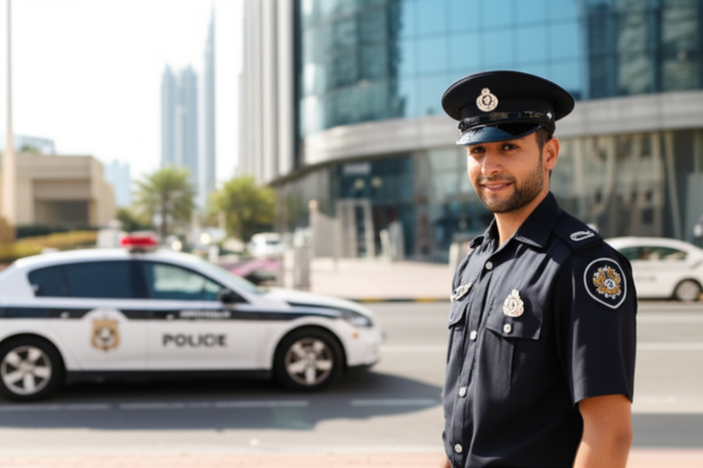 Generate a high-quality, relevant image prompt for an article about: How To Join Dubai Police: Your