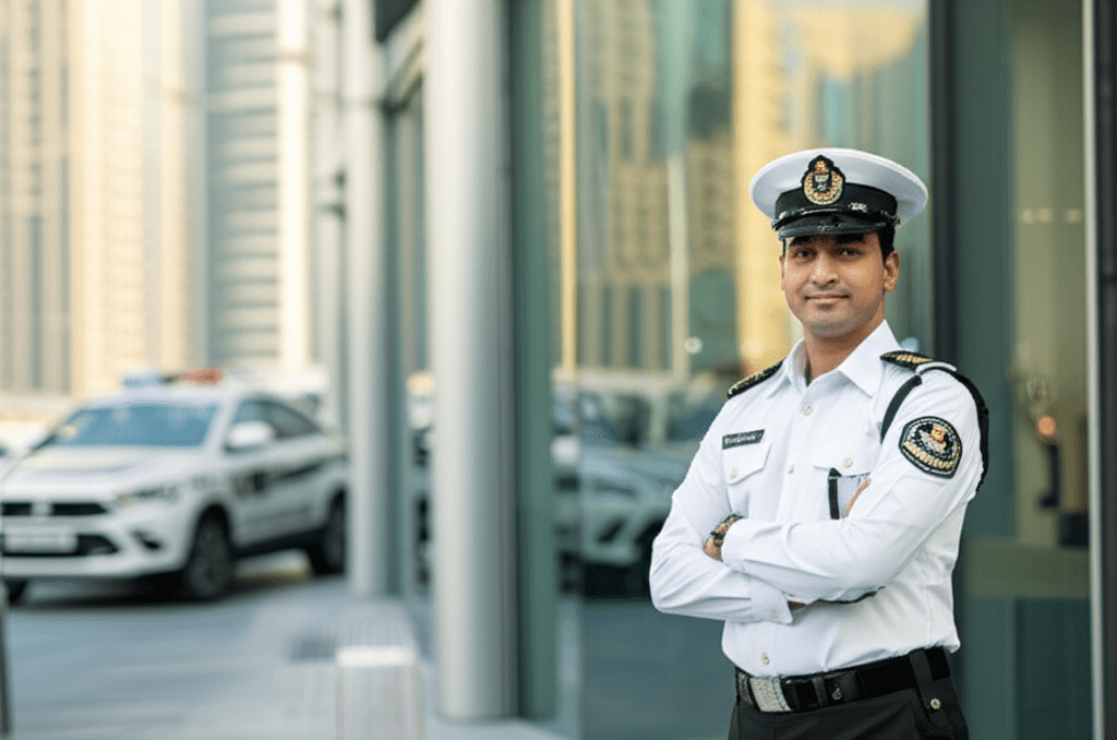 Generate a high-quality, relevant image prompt for an article about: How to Contact Dubai Police: Yo