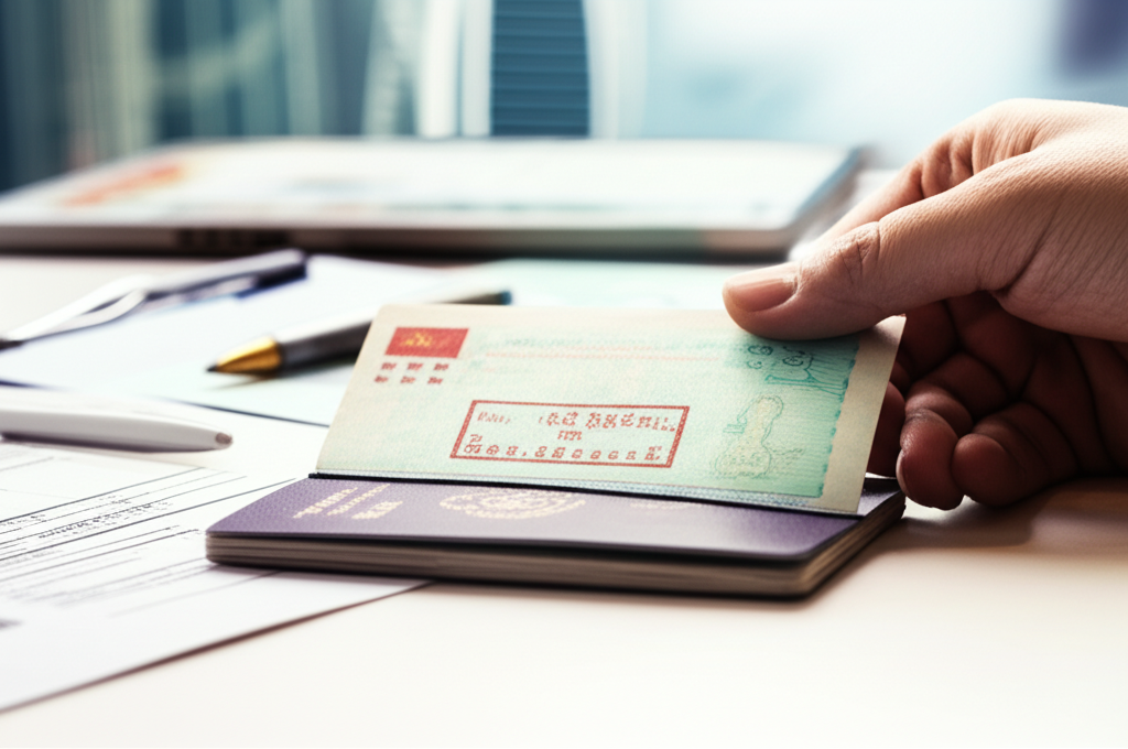 Generate a high-quality, relevant image prompt for an article about: How To Cancel Dubai Visa From I