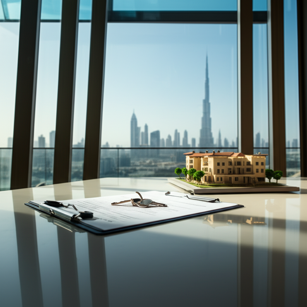Generate a high-quality, relevant image prompt for an article about: How Does Buying Property In Dub