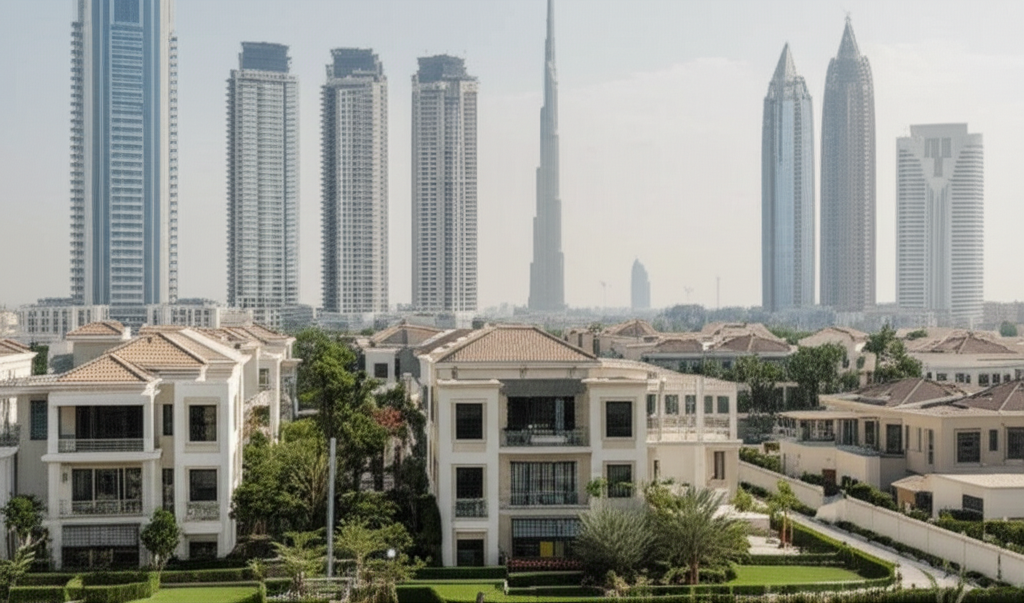 Generate a high-quality, relevant image prompt for an article about: Does Ambani Have Property in Du