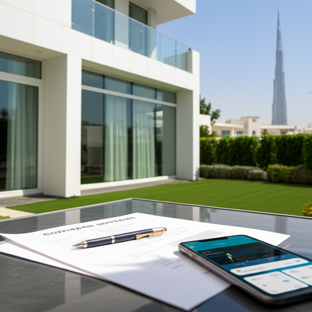 Generate a high-quality, relevant image prompt for an article about: How to Buy Property in Dubai Wi
