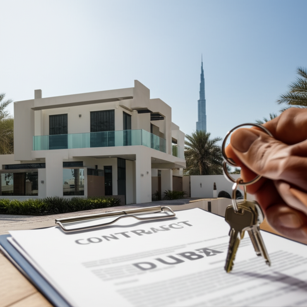 Generate a high-quality, relevant image prompt for an article about: How to Buy Property in Dubai Wi
