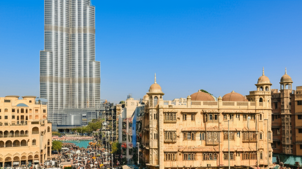 Generate a high-quality, relevant image prompt for an article about: Is Dubai Currency Higher Than I