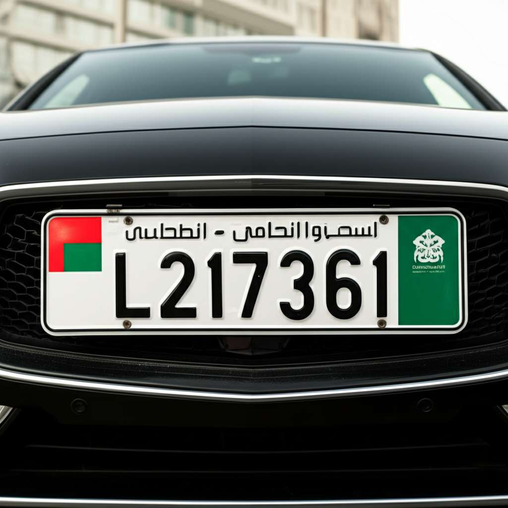 Generate a high-quality, relevant image prompt for an article about: How Much Are Dubai Number Plate