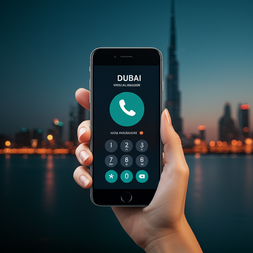 Generate a high-quality, relevant image prompt for an article about: How to Get Dubai Virtual Number