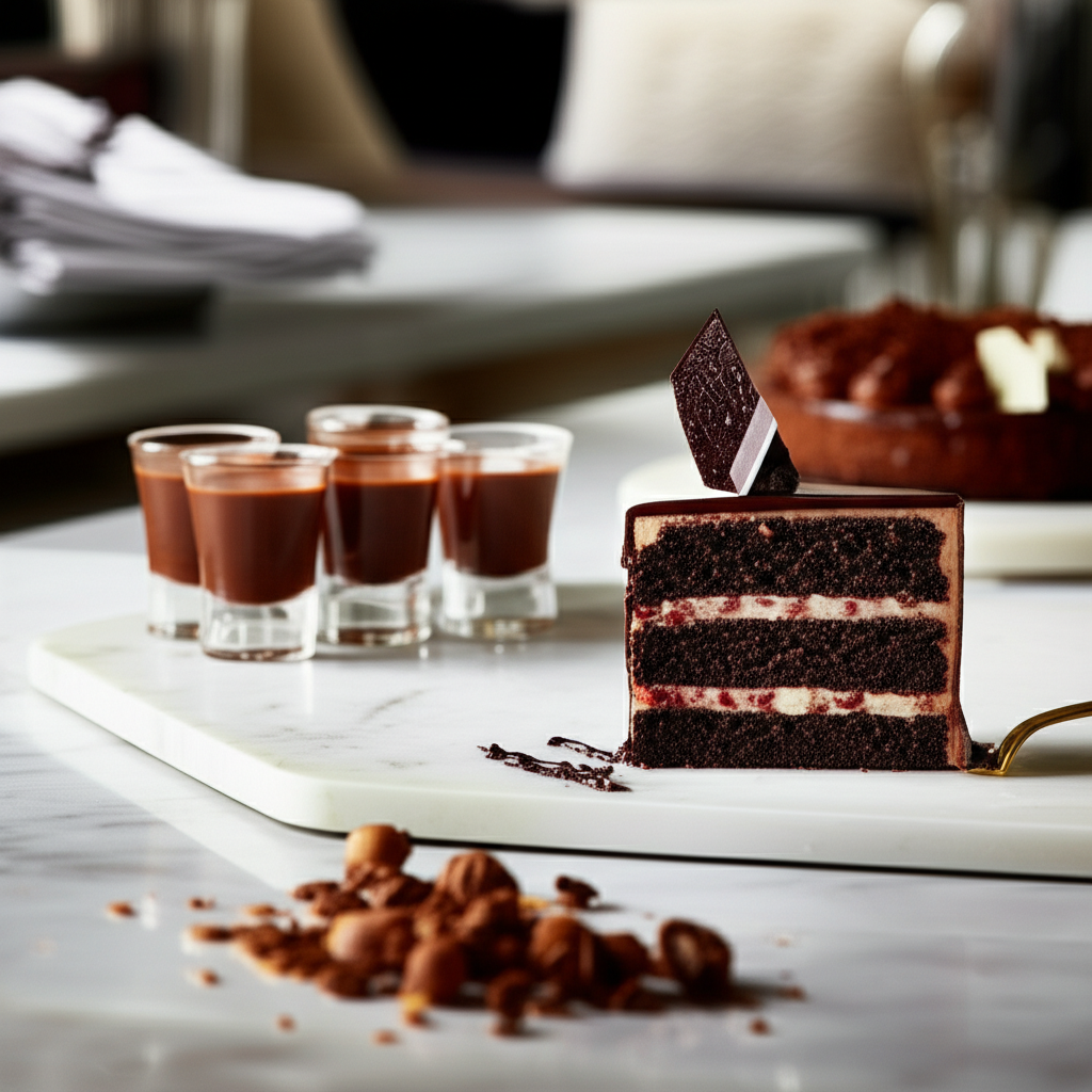 Generate a high-quality, relevant image prompt for an article about: Dubai Chocolate Dessert Ideas: