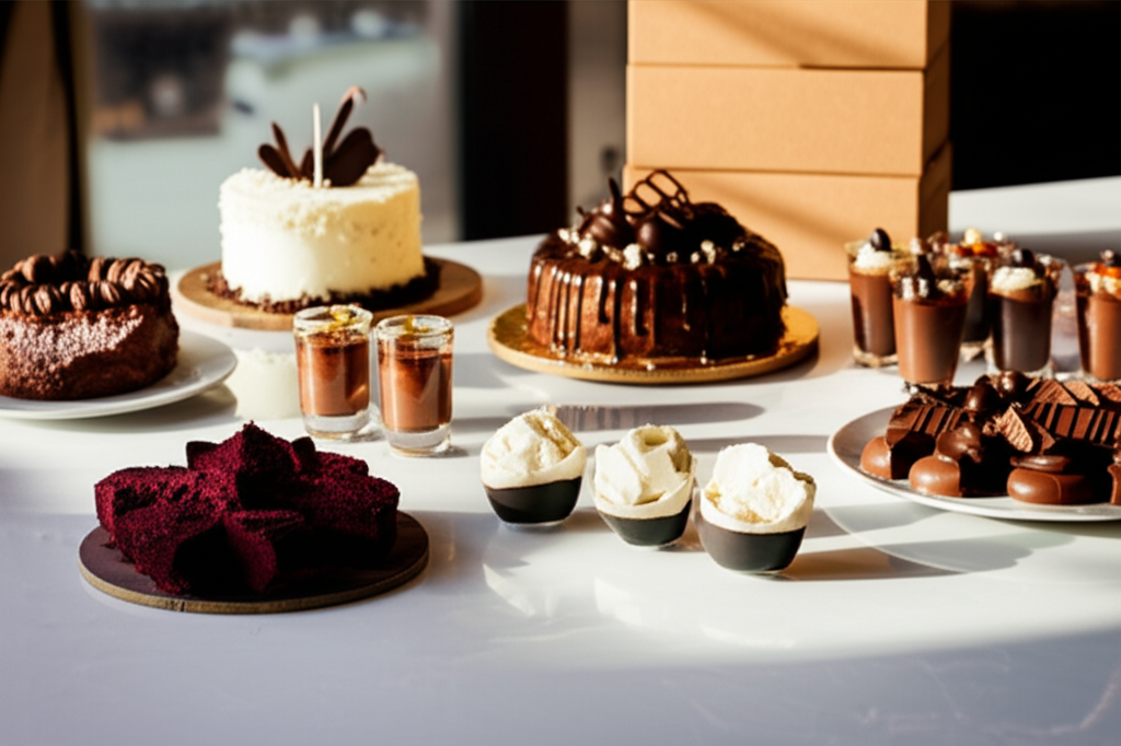 Generate a high-quality, relevant image prompt for an article about: Dubai Chocolate Dessert Ideas: