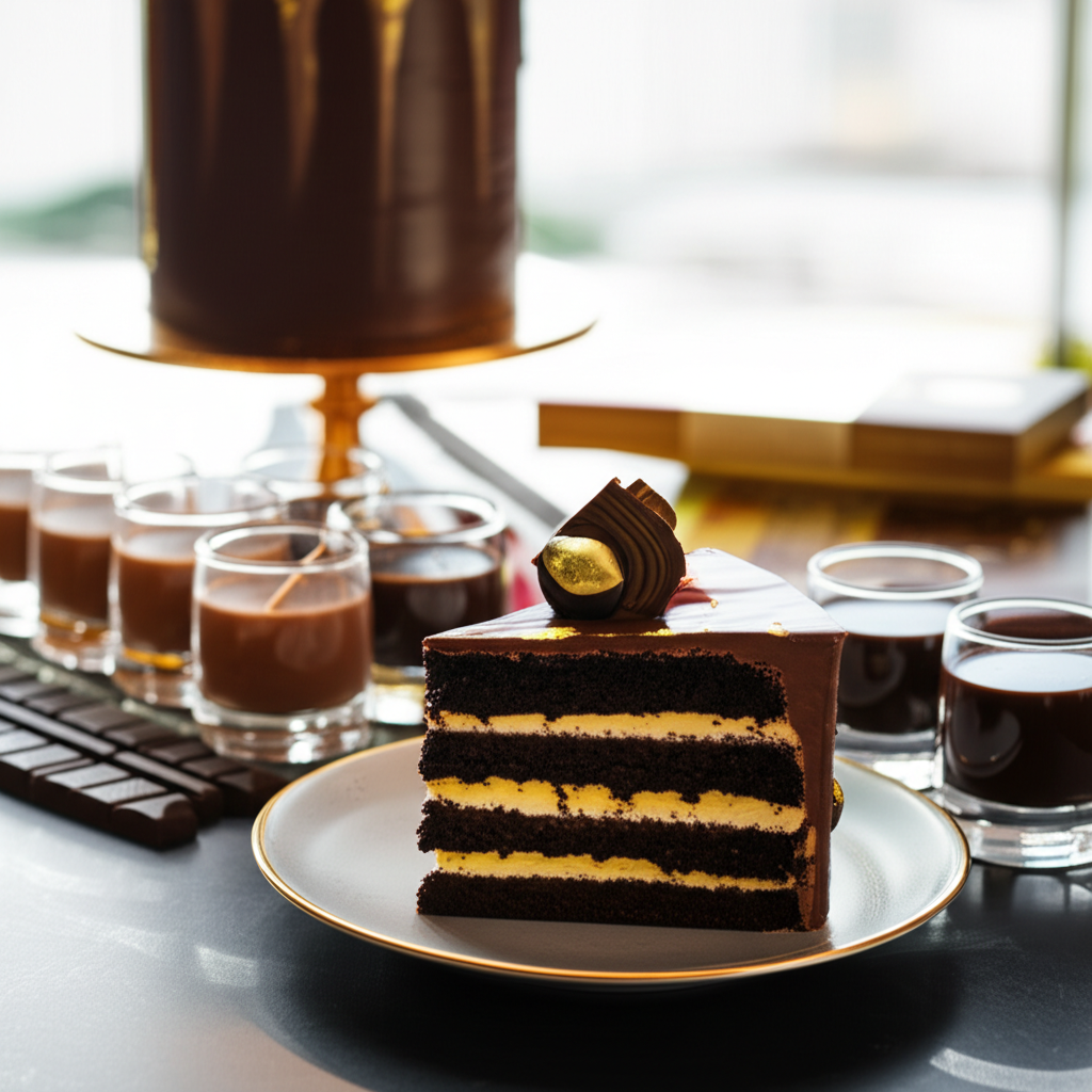 Generate a high-quality, relevant image prompt for an article about: Dubai Chocolate Dessert Ideas: