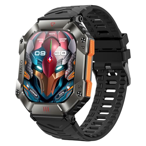 Pard 2.0-inch IPS Screen Outdoor Travel Smart Sports Fitness Tracker, Ultra-Light Smart Watch, Black