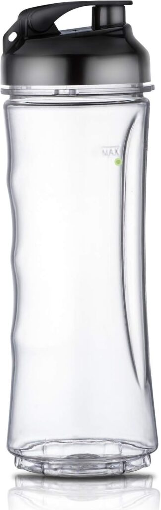 La Reveuse 18 oz BPA-Free Portable Sports Bottle Cup with Travel Lid Fits 300W Blender