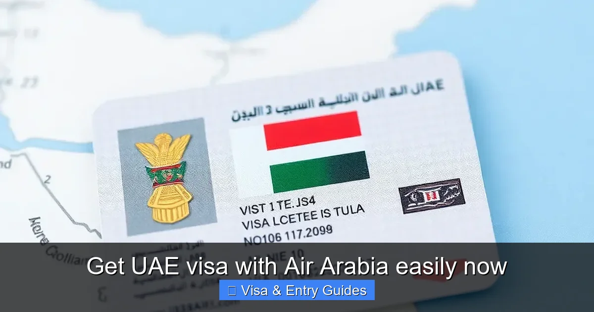 Get UAE visa with Air Arabia easily now