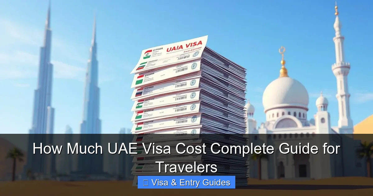 How Much UAE Visa Cost Complete Guide for Travelers