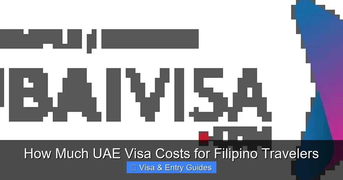 How Much UAE Visa Costs for Filipino Travelers