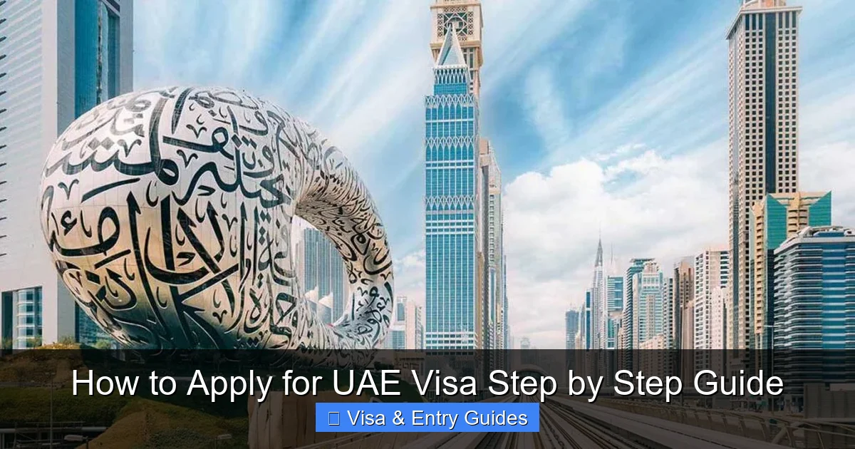 How to Apply for UAE Visa Step by Step Guide
