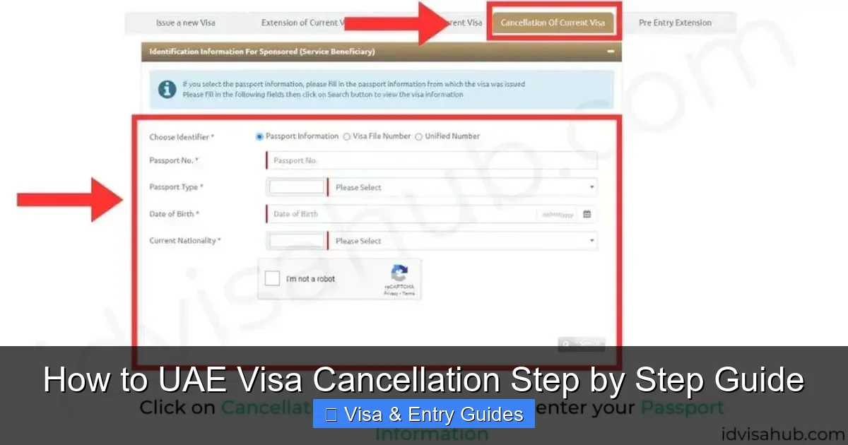 How to UAE Visa Cancellation Step by Step Guide
