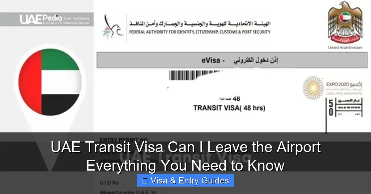 UAE Transit Visa Can I Leave the Airport Everything You Need to Know