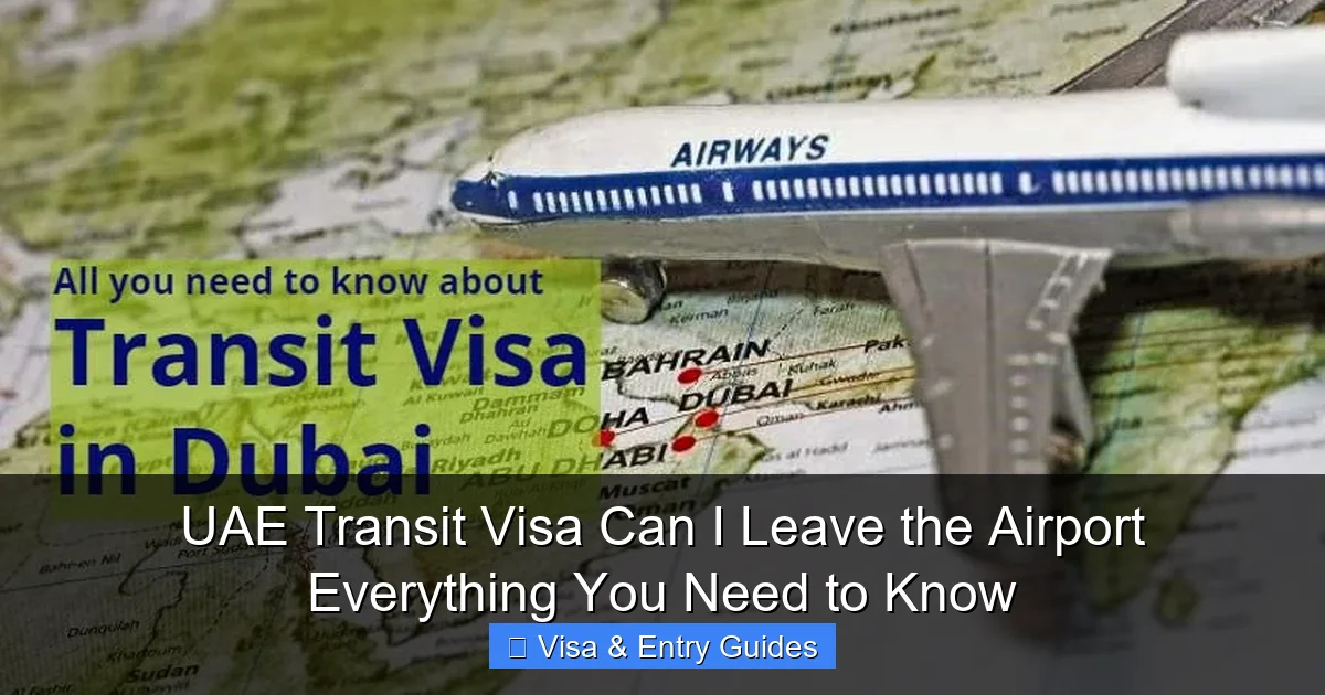 UAE Transit Visa Can I Leave the Airport Everything You Need to Know