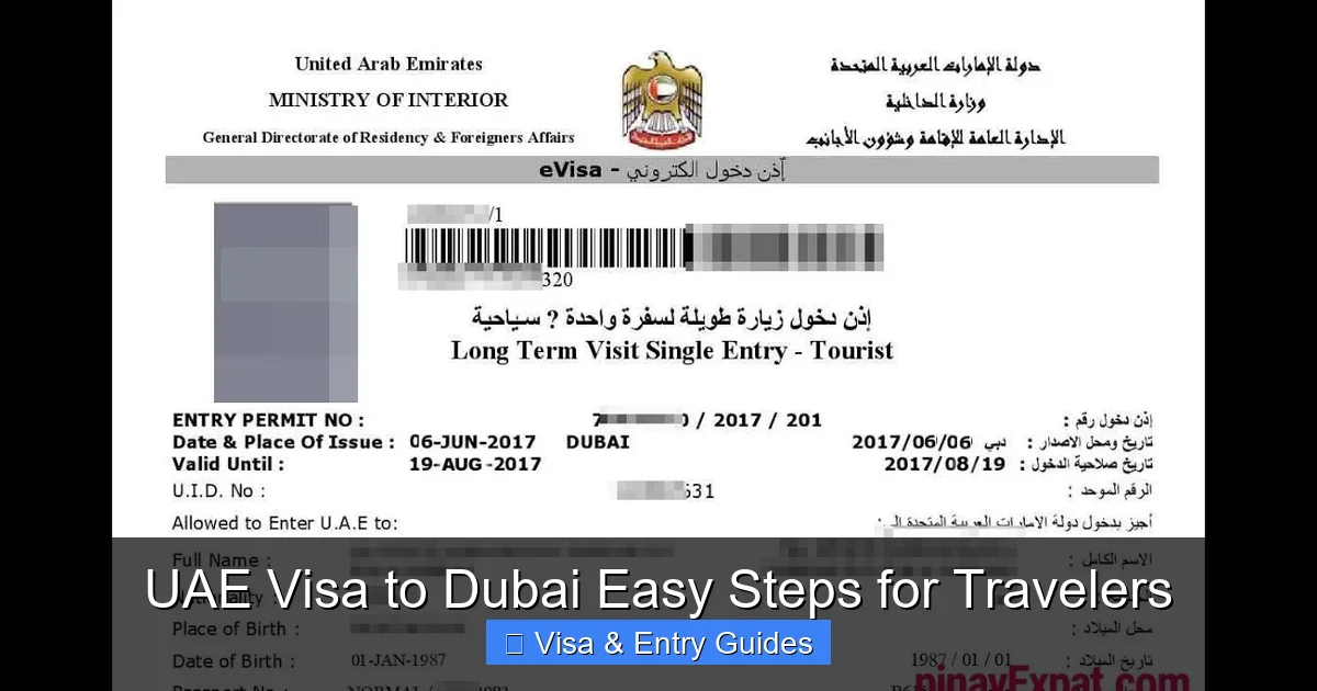 UAE Visa to Dubai Easy Steps for Travelers