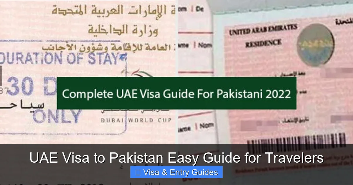UAE Visa to Pakistan Easy Guide for Travelers
