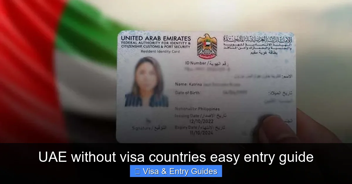 UAE without visa countries easy entry guide