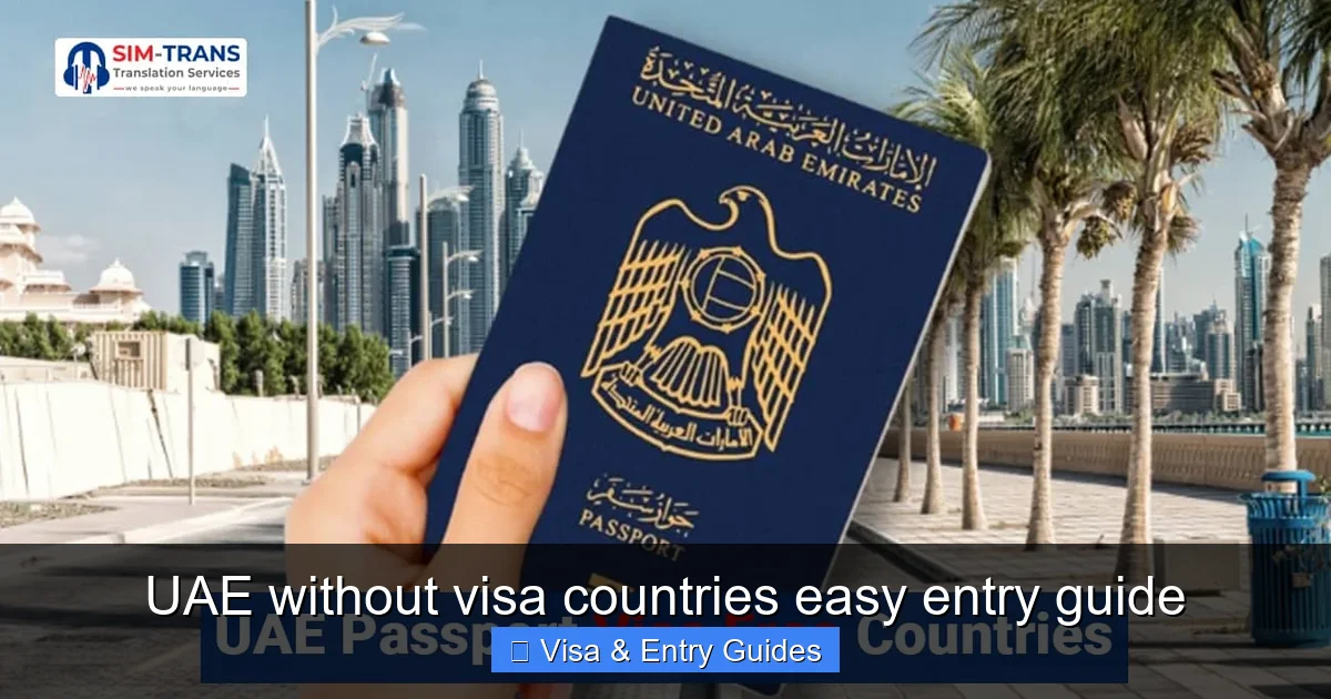 UAE without visa countries easy entry guide