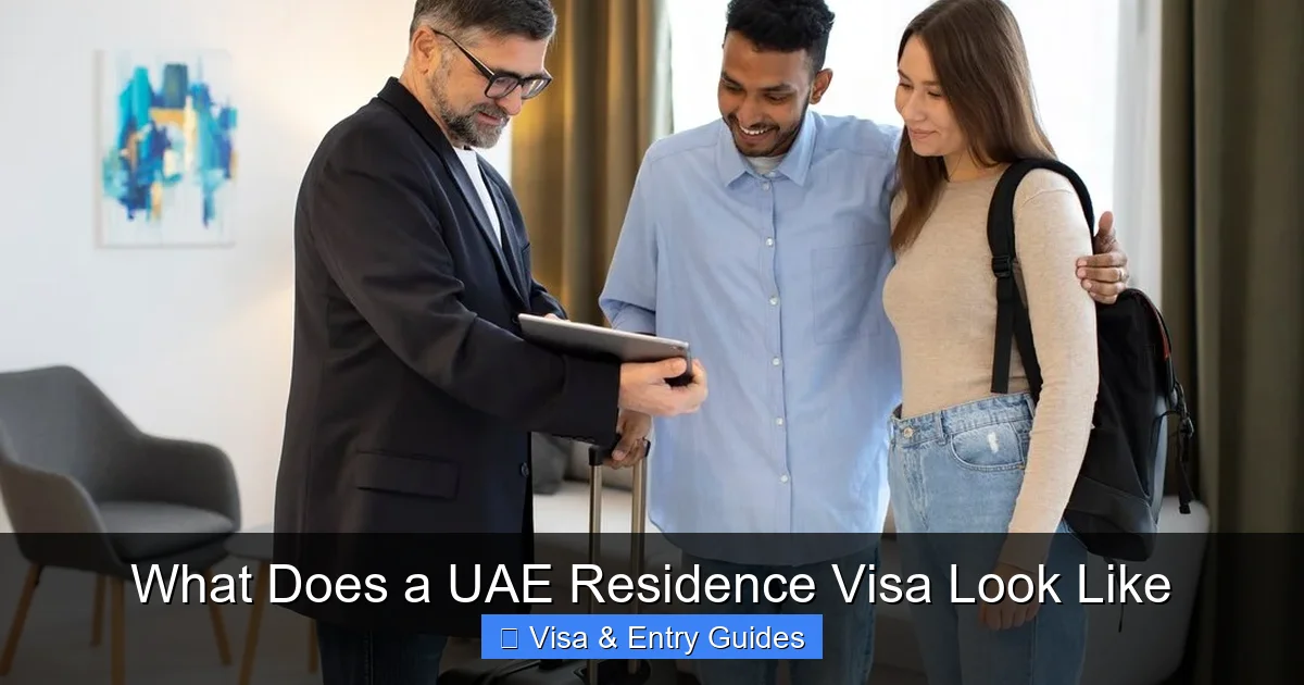 What Does a UAE Residence Visa Look Like