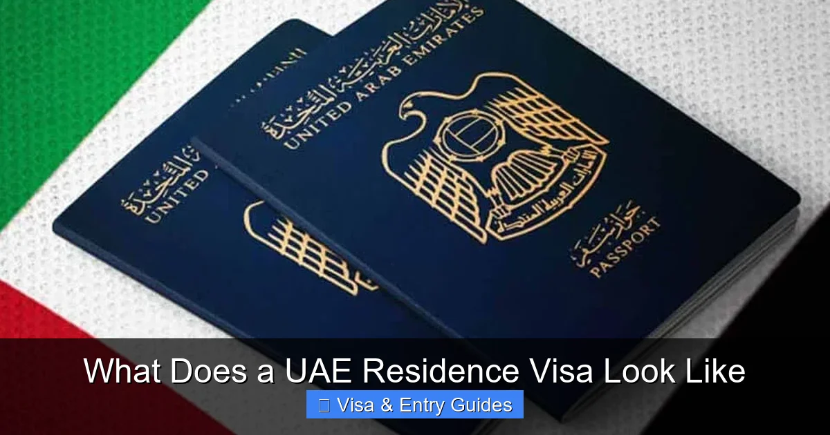 What Does a UAE Residence Visa Look Like