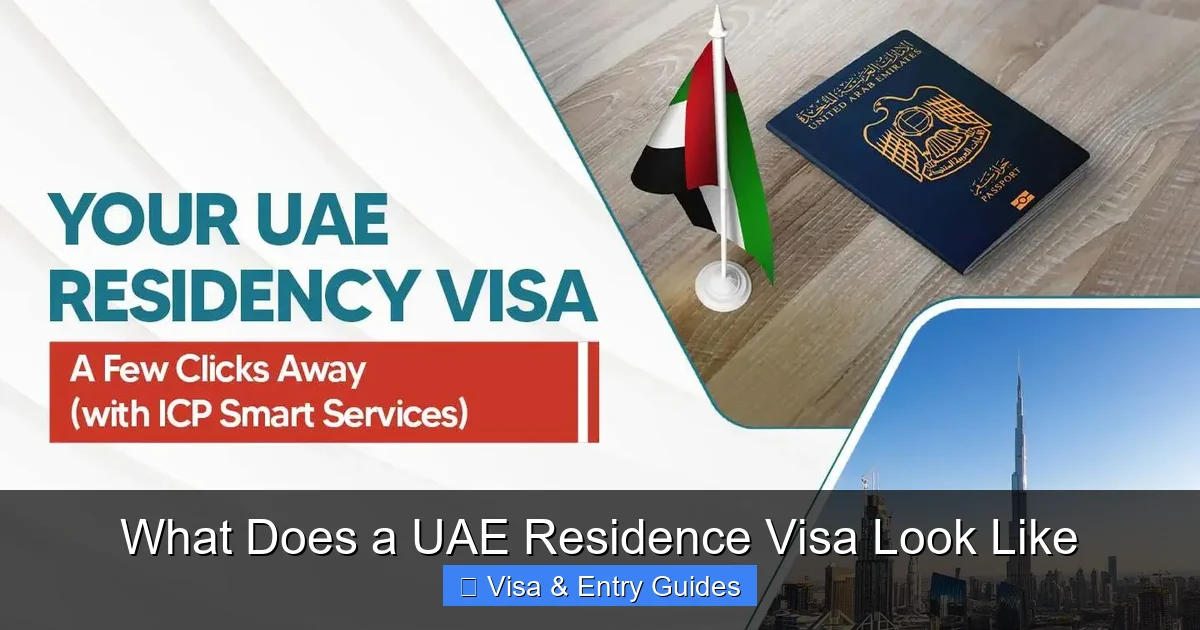 What Does a UAE Residence Visa Look Like