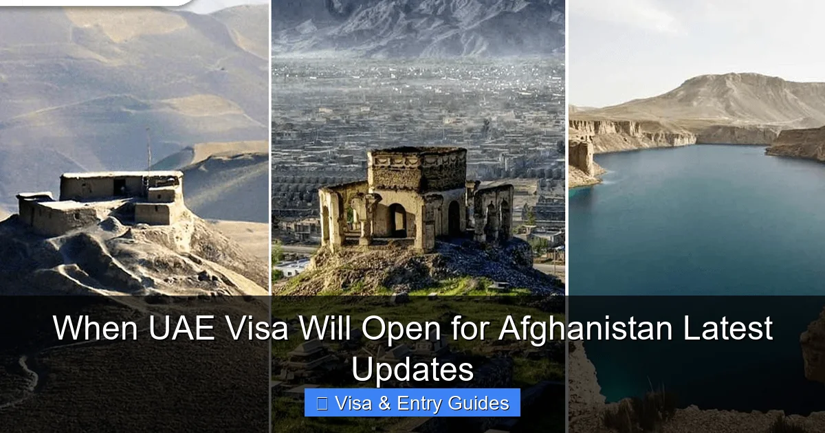 When UAE Visa Will Open for Afghanistan Latest Updates