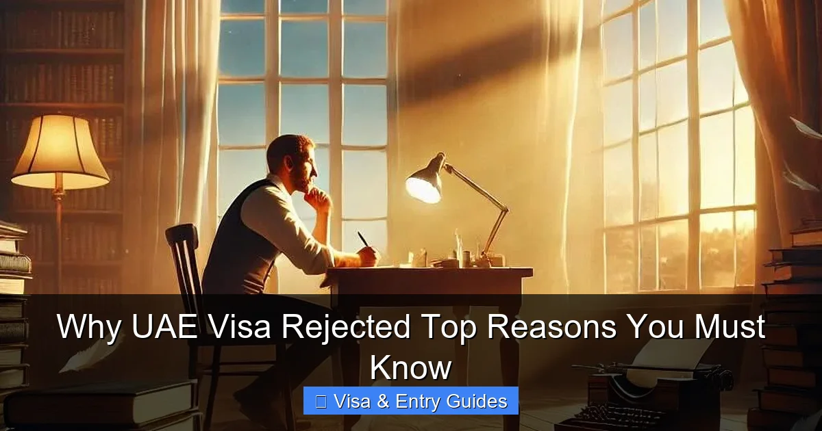 Why UAE Visa Rejected Top Reasons You Must Know