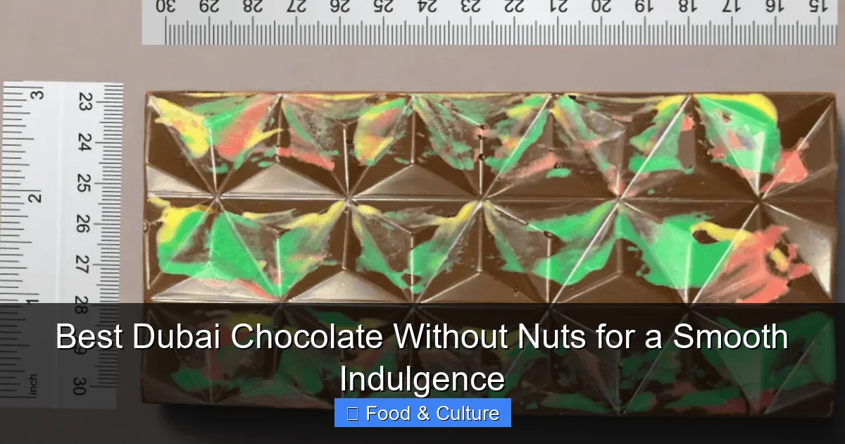 Best Dubai Chocolate Without Nuts for a Smooth Indulgence