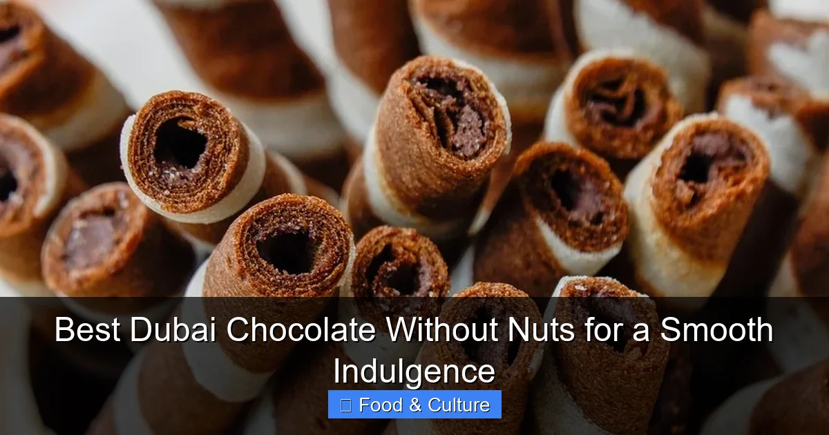 Best Dubai Chocolate Without Nuts for a Smooth Indulgence