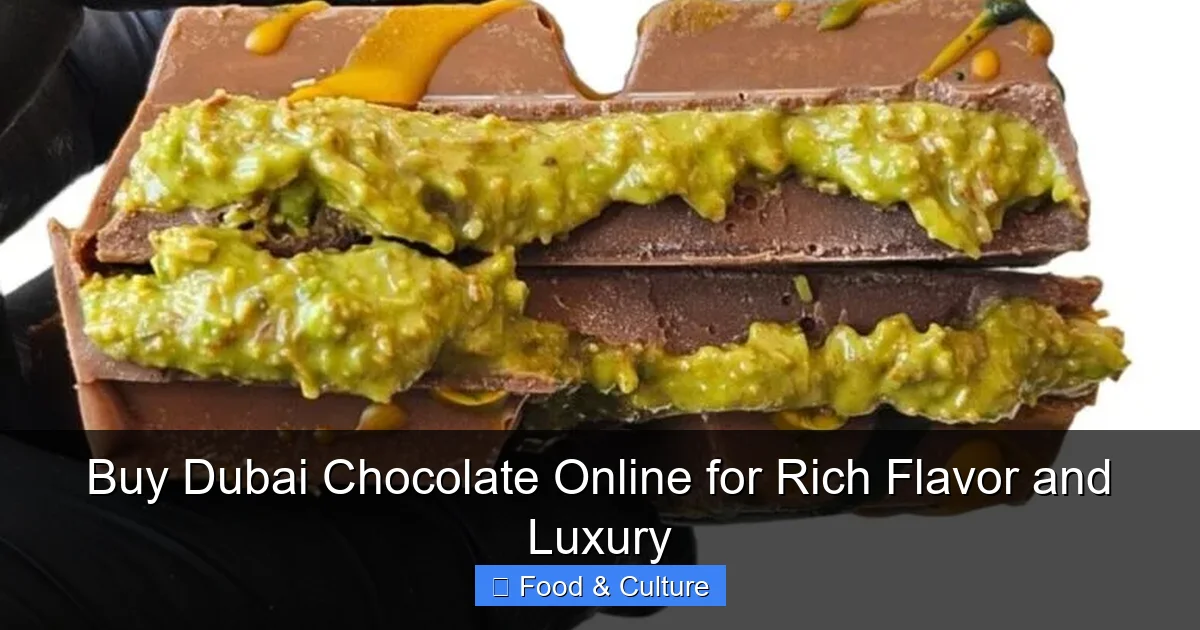 Buy Dubai Chocolate Online for Rich Flavor and Luxury