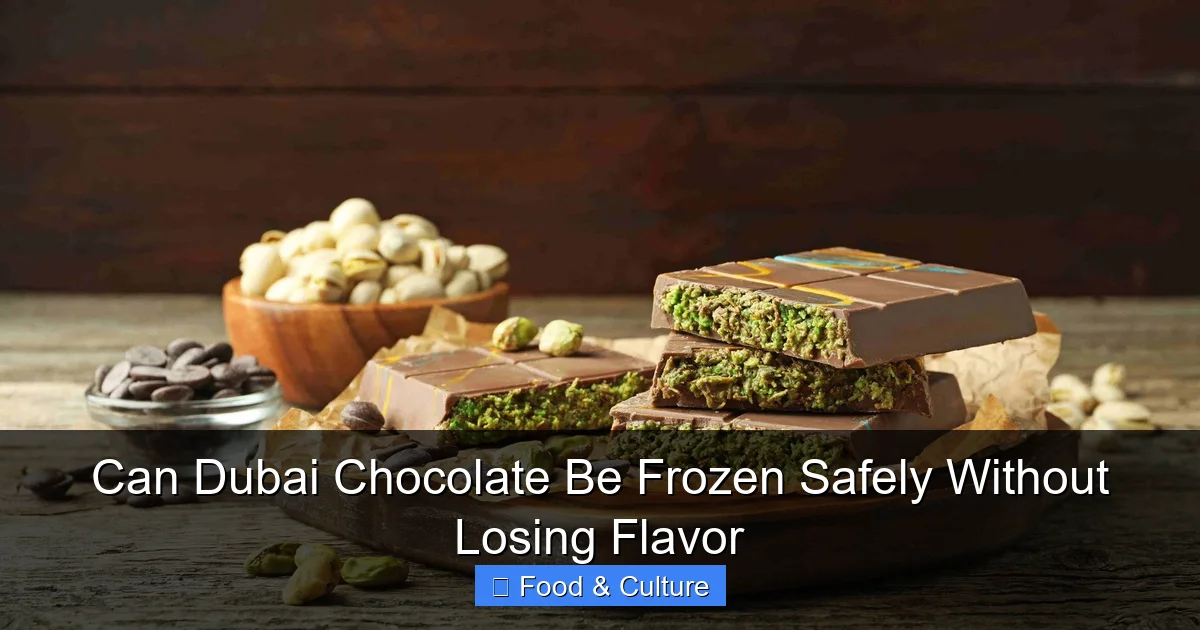 Can Dubai Chocolate Be Frozen Safely Without Losing Flavor