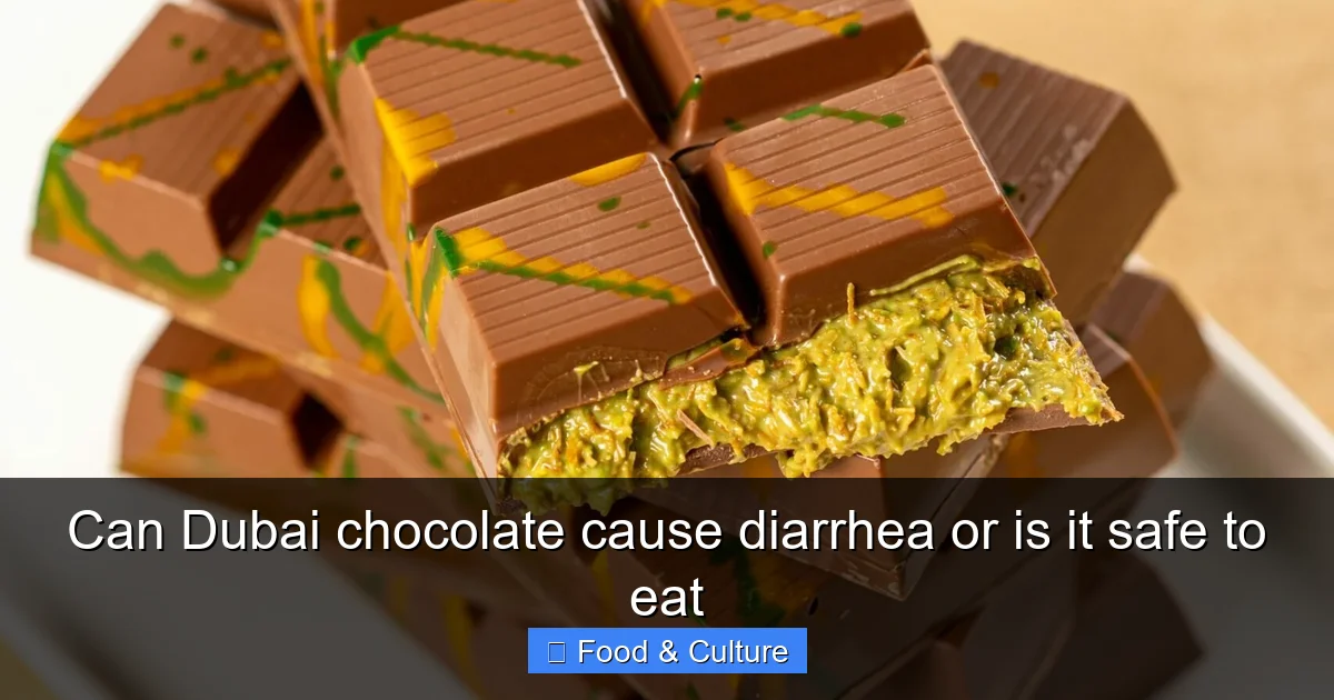 Can Dubai chocolate cause diarrhea or is it safe to eat
