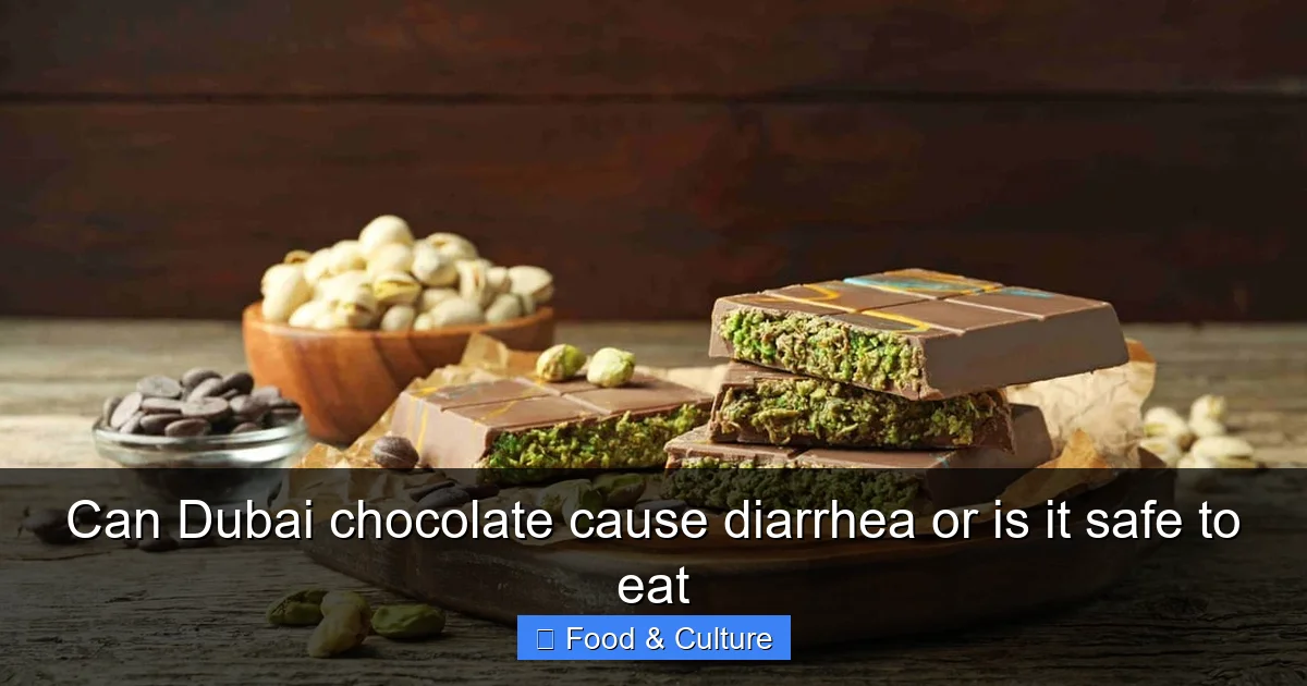 Can Dubai chocolate cause diarrhea or is it safe to eat
