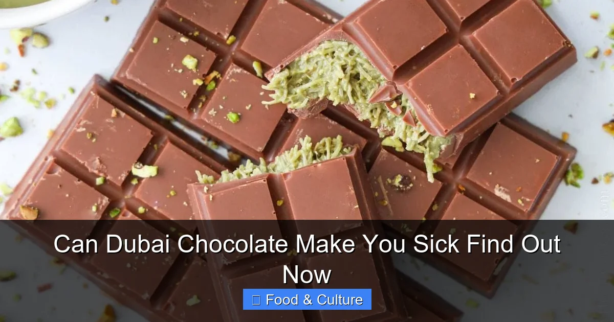Can Dubai Chocolate Make You Sick Find Out Now