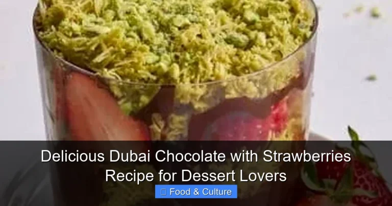 Delicious Dubai Chocolate with Strawberries Recipe for Dessert Lovers