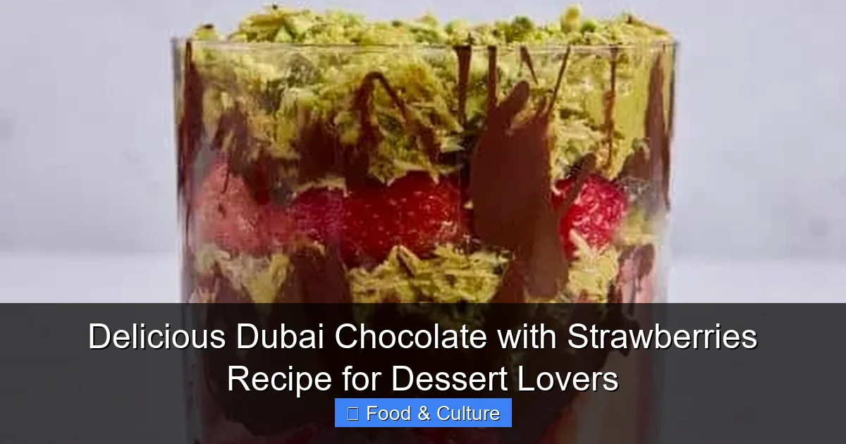 Delicious Dubai Chocolate with Strawberries Recipe for Dessert Lovers