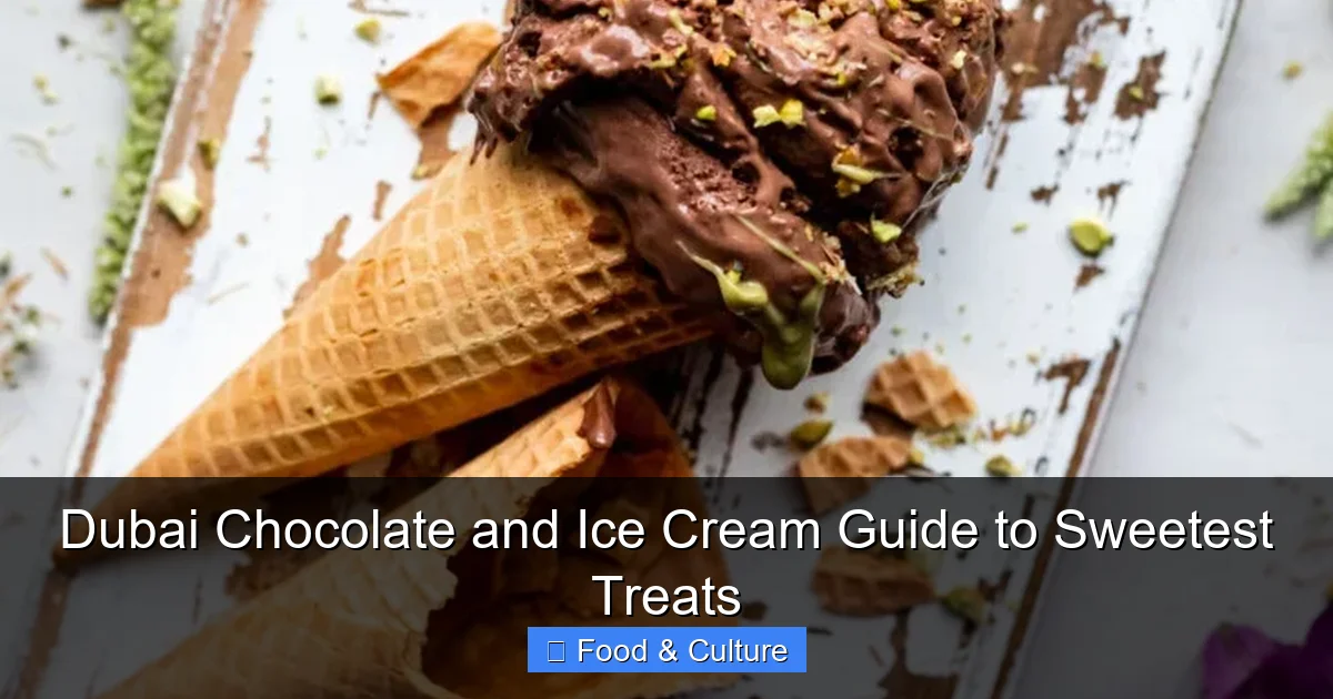 Dubai Chocolate and Ice Cream Guide to Sweetest Treats