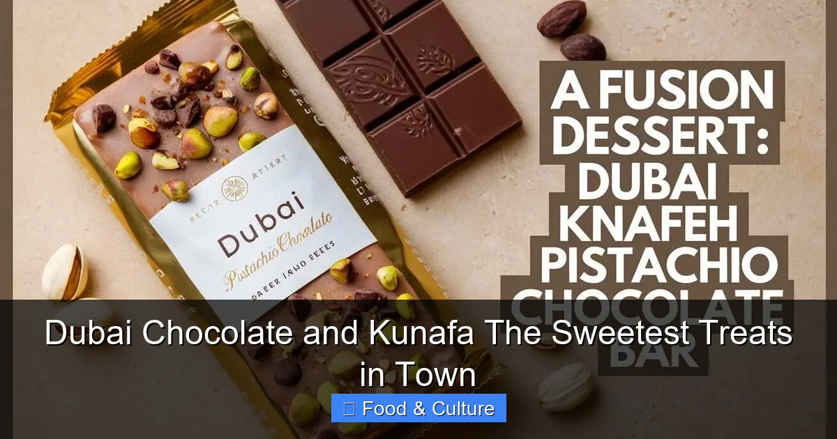 Dubai Chocolate and Kunafa The Sweetest Treats in Town