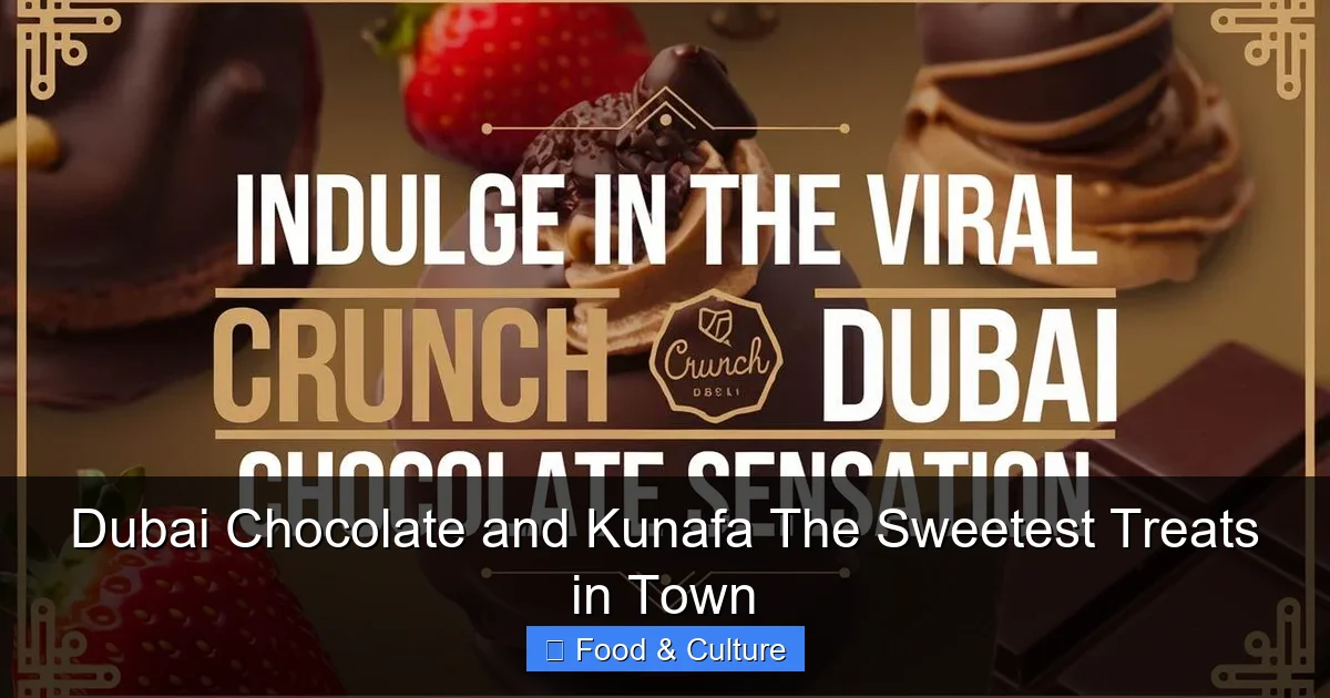 Dubai Chocolate and Kunafa The Sweetest Treats in Town