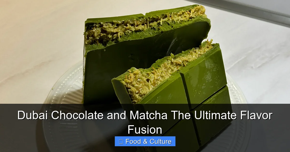 Dubai Chocolate and Matcha The Ultimate Flavor Fusion