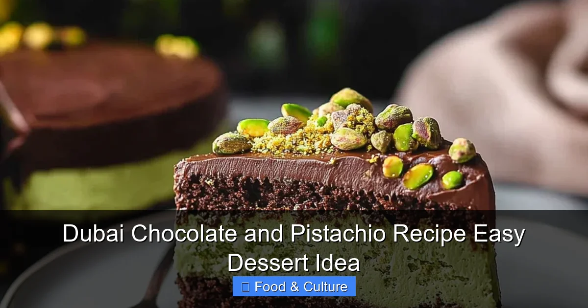 Dubai Chocolate and Pistachio Recipe Easy Dessert Idea